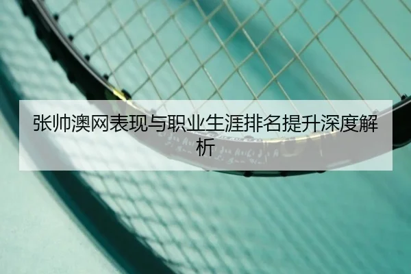 张帅澳网表现与职业生涯排名提升深度解析